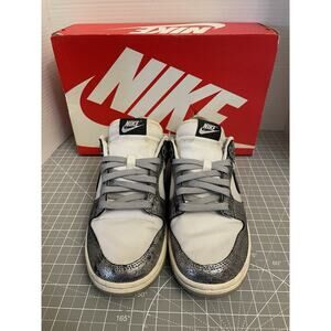 Size 9 - Nike Dunk Low Golden Gals Metallic Silver Sneakers Shoes Women’s